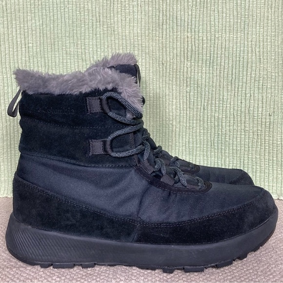 Columbia Women's Black Slopeside Peak Luxe Waterproof Winter Boots Size US 9.5 - Picture 1 of 11